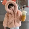 Down Coat Girls Winter Parka Fur Hoodies Dik Warm S Cotton Peded Kids Jacket Casual Style Baby Girl Deskleding 221007