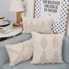 Pillow Bohemian Cotton Linen Cover Handmade Ball Flocking Pillowcase Home Decor Sofa Decorative Case Waist