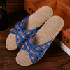 Women Indoor Slippers Home Flax Slides Flat Shoes Slippers Breathable Bedroom Shoes Summer Woman House Floor Lovers