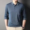 Polos de polos masculinos Camisa de pólo de pólo de pólo de manga longa colarinho de botão de outumn Casual Casual Casual Camiseta Homme Polo Camisa 221006