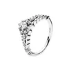 Fairy Tale Tiara Wishbone RING Femmes Filles Bijoux de mariage en argent sterling 925 avec coffret d'origine pour Pandora CZ diamant Cadeaux de fiançailles Couronne Anneaux