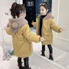 Omlaag jas -30 graden meisje winter warme jas kinderkleding dikke parka kinderen kleding katoenen jas capuchon plus fluweel bovenkleding 4-13 jaar 221007