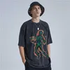 Men's T-Shirts Rainbowtouches Washed T Shirt 2022 Vintage Unisex High Street YYDS Skull Graphic Oversize Anime T Shirts Street Fashion Hip Hop T230209