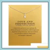 Pendant Necklaces Love Heart Choker Necklaces With Card Gold Sier Hand Pendant Necklace For Fashion Women Jewelry Gifts And Mjfashion Dhlpx