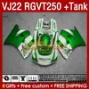 OEM Fairings Tank dla Suzuki RGV250 SAPC VJ22 RGVT250 RGV-250 VJ 22 160NO.142 RGV RGVT 250 CC 90 91 92 93 94 95 RGVT-250 1990 1991 1992 1993 1995 1996 1996 Fairing Green Stock Stock