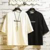 Men's T Shirts Short Sleeve Black White Loose Shirt Men 2022 Summer Classic Solid Top Tees Casual Clothing Plus Oversize M-5xl O Neck