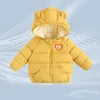 Manteau en duvet Bébé Hiver Filles Fourrure À Capuche Dessin Animé Ours Manteaux Vêtements Chauds Enfants Enfants Fille Winterjas Veste Parka 1 2 3 4 5 Ans 221007