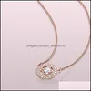 Pendant Necklaces 100% 925 Sterling Sier Original Personality Romantic Rose Vintage Allure Necklace Wedding Women Gift Jewelry Drop D Dhvaz