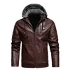 Men's Leather Faux Winter Jackets Coat Motorcylce Casual Fleece Thicken Motorcycle PU Jacket Biker Warm Brand Clothing 221007