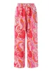 Pantalons deux pièces pour femmes Celmia pantalons ensembles mode une épaule 3/4 manches hauts imprimé fleuri pantalon large femmes deux pièces ensembles décontracté costume ample 221007