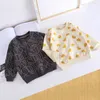 Pullover 2 4 6 7 -letni ubrania dla dzieci jesienna długie rękawie szczupły sweter drukowane piękne bluzy dla dzieci swobodne maluch dziewczyna pullover l221007