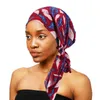 Bandas da cabeça Muslim pré-amarrado Fuziados de quimioterapia BONNET Mulheres imprimem Flor Soft Turbano Hat lacre de câncer Wrap Wrap Acessórios para cabelos T221007