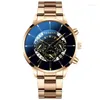 Wristwatches 2022 Fashion Mens Watch Quartz Classic Black Wristwatch Steel Belt Luxury Calendar Business Herren Uhren Gifts For Men