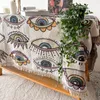 Blanket Mystical Eyes Pattern Woven Throw Wall Carpet Sofa Bed Room Decor Tassel Thread Large Tapestry Picnic Mat 221007