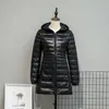 Dames Down Parkas S-7XL Long Jackets Ultra Light Hooded Duck Coat draagbare puffer Winter voor winddicht 221007