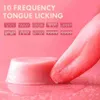 Yetişkinler masaj gerçekçi dil yalama vibratör kadınlar için klitoris stimülasyonu oral seks kadın orgazm makinesi yetişkin
