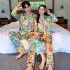 Men's Sleepwear Luxury Pajama Satin Pajamas Sets Couple Set Pijama Lover Night Suit Male Female Casual Home Clothing Youth Wear 221007