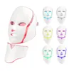 7 Color Photon Anti-acne Rimozione delle rughe Ringiovanimento della pelle Strumenti per la cura Viso Collo Bellezza Viso Terapia della luce Maschera a led