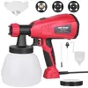 Spray Guns METERK Gun Paint er 1300ml Large Capacity HVLP Power Electric er with 3 Nozzles 3 Patterns Red Tools 221007