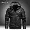 Men's Leather Faux Winter Jackets Coat Motorcylce Casual Fleece Thicken Motorcycle PU Jacket Biker Warm Brand Clothing 221007