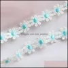 Sautoirs Colorf Fleurs Dentelle Collier Ras Du Cou Femmes Clavicule Chaîne Courte Simple Allumettes Cou Bijoux Doux Fleur Coréen Sty Bdejewelry Dh6Vp