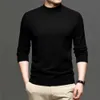 Tröjor Coodrony Autumn Winter Sweater män tjock varm hålig nacke pullover Pure Color Turtleneck Knitwear Mens Casual Brand Clothing Z1062 Y2210