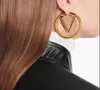 2022 gold hoop earrings for lady Women Party Wedding Lovers gift engagement Jewelry Bride238t264k