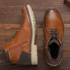 Laarzen mannen winter wootten merk retro voor mannen maat 4046 handgemaakte rubber enkel laarzen schoenen #DM5252C1 221007