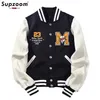 Men's Jackets Supzoom Arrival Letter Rib Sleeve Cotton Top Fashion Single Breasted Casual Bomber Baseball Jacket Loose Cardigan Coat 221007