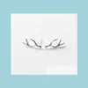 Stud Fashion Women Antlers Ear Studs 925 Sterling Sier Cute Deer Horn Stud Earrings Girls Birthday Gifts Ladies Jewelry Es8 Yydhhome Dhef6