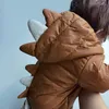 Strampler Baby Winter Overalls Dinosaurier Baumwolle Gepolsterte Kleinkinder Mit Kapuze Reißverschluss Strampler geboren Warme Dicke Einteilige Kleidung für Jungen Mädchen 221007