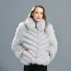 Women's Fur Faux Woman Real Coat With High Grade Silk Liner Winter Warm Reversible Jacket Lady Fashion Luxury Casaco Arrival 221006