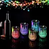 7oz LED Plashing Water Water Glass Pinexle Waters, detectando flash flash luminoso de cerveja de vinho luminosa, copo de copo de festa em casa, suprimento de bar