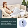 Blankets Electric Blanket Flannel Quick Heating 4 Layer Timer Overheat Protection Washable Full Body Warming Home Office