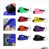 Hammer Mticolor Car Safety Hammer Spring Type Escape Window Breaker Punch Seat Belt Cutter Keychain Accessories Drop Deliver Bdesybag Dhsox