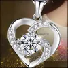 H￤nge halsband hj￤rtformade h￤nge halsband kristallbl￥ lila halsband valentin jul smycken tillbeh￶r 3 2lr q2 drop d dhxcg