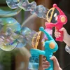 Novel Games Kids Bubble Gun Machine Automatic Electric Soap Bubble Blower For Children Summer Outdoor Games Garden Girls Present Födelsedag 221007