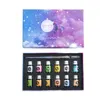 Canetas -tinteiro 13/7 PCs/conjunto Crystal Glass Starry Sky Unicorn Caligrafia Dip Pen Glitter Powder Color