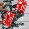 Weihnachten Party Favor 5 teile/los Brief Candy Tasche Zu Santa Claus Filz Umschlag Stickerei Ornament Kinder Kinder Geschenke