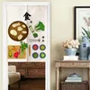 Cortina Blackout Cor das cortinas de cozinha espessa porta de linho para cafe Lzakaya Decor de decoração para casa com vara