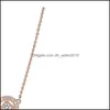 Pendant Necklaces 100% 925 Sterling Sier Original Personality Romantic Rose Vintage Allure Necklace Wedding Women Gift Jewelry Drop D Dhvaz
