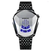 Relojes de pulsera Binbond Moda Reloj para hombres Estilo grande Concepto de motocicleta Negocios Tecnología negra Impermeable