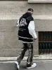 Herrenjacken Mode Retro Alphabet Stickerei Baseballjacke Männer Ins Hip Hop Hiphop Paar Jacke Amerikanischer Trend Straße Harajuku Stil 221007