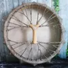 Other Home Decor 25CM Shaman Drum Tree Of Life Decoration Design Handmade Shamanic Siberian s Spirit Music with stick Ornament 221007