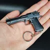 Alloy Gun Miniature Model 1-3 Desert Eagle Gun Black Plated Keychain Pistol Pendant Mini Toy Gun For Adult Gift 1982