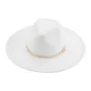 Chapeaux pour femmes Fedora chapeau grande taille hommes casquettes mâle solide grand bord 9.5 cm formel mariage décontracté église Jazz casquettes Sombreros De Mujer