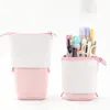 Pencil Case Stationery Bags Pencil-box Solid Corduroy Retractable Smiple Style Organizer For Boys Girls LYX53