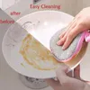 5pcs lateral duplo lasco de lavagem de esponja panela pan wash esponjas ferramentas de limpeza doméstica Mesa de mesa de mesa lavar escova GWB16067