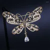 Brooches Luxury Colorful Zirconia Butterfly Hanging Rhinestone Badges Insect Lapel Pin Trendy For Women Jewelry Gift