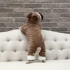 Köpek giyim tulum ceket polar kış sıcak köpek kıyafetleri hoodies sweater küçük köpekler Pug yorkie noel elk evcil hayvan xmas dekorasyon